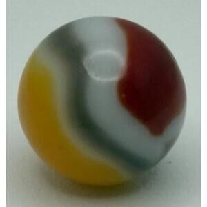 Vitro Agate Conqueror Yellow, White, Oxblood Marble